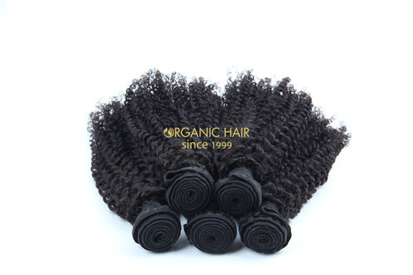 Afro kinky curly  human hair extensions wholesale